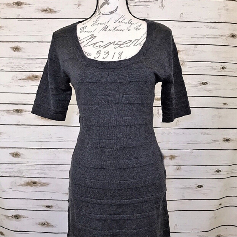 Calvin Klein Charcoal Gray Sweater Dress